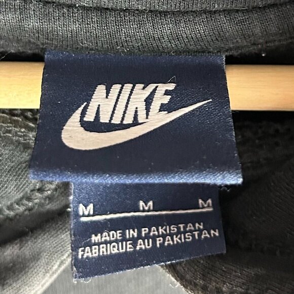 Nike‎ Sportswear NSW Black Hoodie Sweatshirt Size Medium Swoosh Logo Y2K Goth - Picture 5 of 6